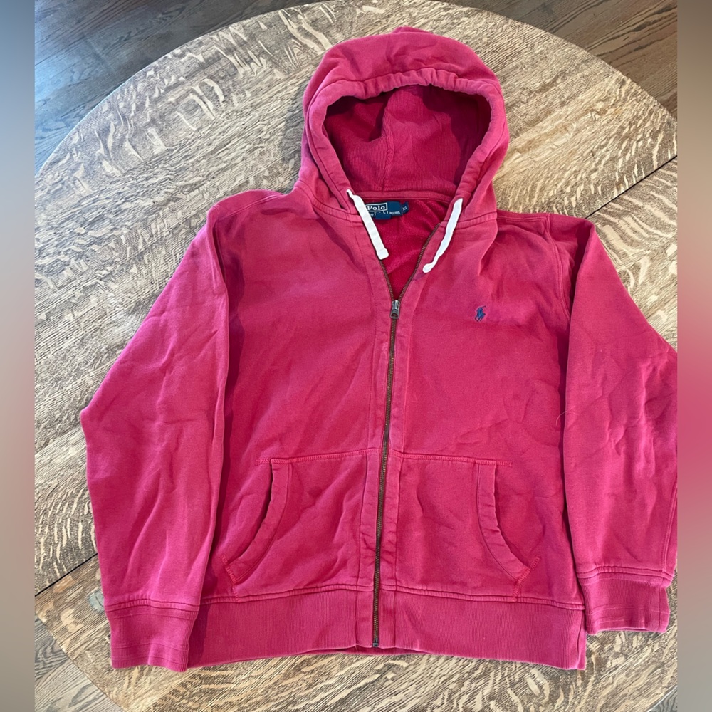 Ralph Lauren Polo Zip-up Sweatshirt Red XL
